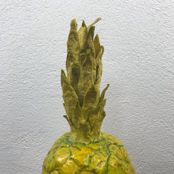 Vintage l 50s 60s Novelty Kitsch Tiki Hawaiian Paper Mache Pineapple Fruit Decor - Picture 2 of 14